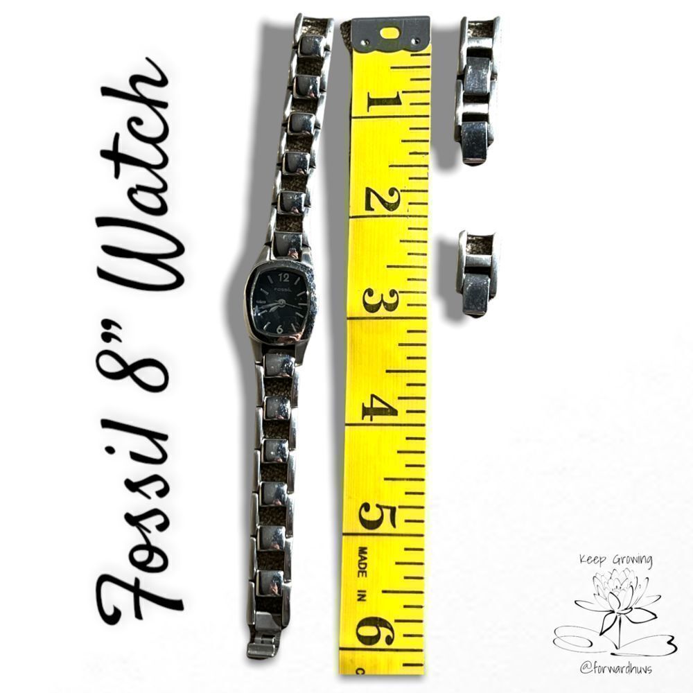 Fossil Silver Tone Watch With 2 Extensions - image 8